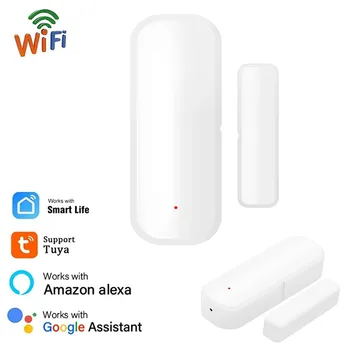 Tuya WiFi Smart Home Ajtó & Ablak Érzékelő Biztonsági Vezeték nélküli Ajtó nyitás/zárás Érzékelő Intelligens Vezérlés Alexa, a Google Haza