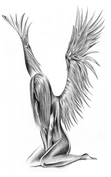 Vízálló Ideiglenes Tetoválás matrica body art angyal tatto női flash tetoválás hamis tetoválás lány