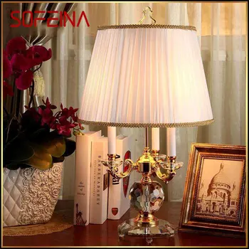 SOFEINA Kristály asztali Lámpa, Modern LED-es Luxus Gyertya Árnyékában asztali Lámpa Dekoratív Otthon Ebédlő