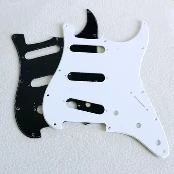 USA szabvány SSS 1ply fehér ST gitár pickguard a fekete szín diy elektromos gitár