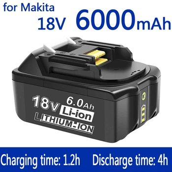 Makita 18V Akkumulátor 6000mAh Újratölthető elektromos Szerszám Akkumulátor 18V makita LED Li-ion-Csere LXT BL1860B BL1860 BL1850