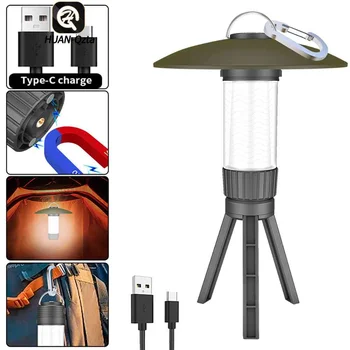 LED Kemping Fények C-Típusú USB Újratölthető Éjszakai Fény IPX4 Vízálló a kerékpár visszapillantó tükör Túrázás Kültéri Túlélési Eszközök