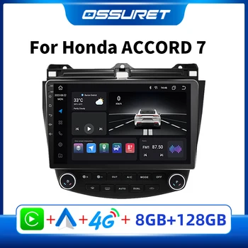 Android Autó Multimidia Rádió Honda ACCORD 7 2003 -2007 az ACCORD 7. CarPlay Auto Audio Sztereó Videó Lejátszó Autó GPS 2DIN