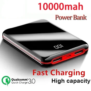10000mAh Kijelző Mini Power Bank Külső Akkumulátor Bank a Xiaomi lphone 10000 mAh Hordozható Töltő