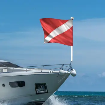 Búvár Zászló Piros-Fehér Zászlók Búvárkodni Víz alatti Tevékenységek
