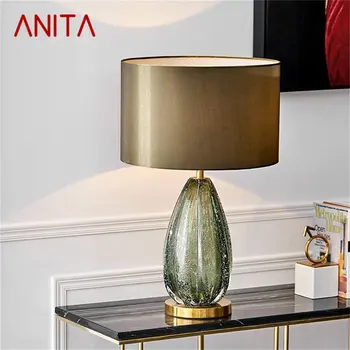 ANITA Modern Dekoratív asztali Lámpa Zöld ágy mellett, asztali LED Lámpa Haza Hálószoba, Nappali, Iroda Tanulmány Hotel