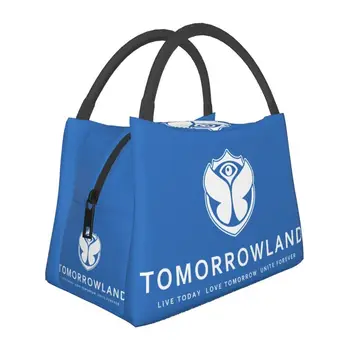 Tomorrowland Szigetelt Ebéd Táska Belga Elektronikus Zenei Fesztivál Hordozható Termikus Hűvösebb Bento Box Munka, Utazás