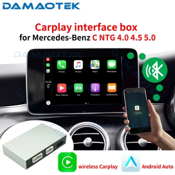 DamaoTek Autó Multimédia Vezeték nélküli CarPlay Felület Doboz Mercedes-Benz C-GLC NTG 4.0 4.5 5.0 2011- 2018 Android Automatikus Frissítés
