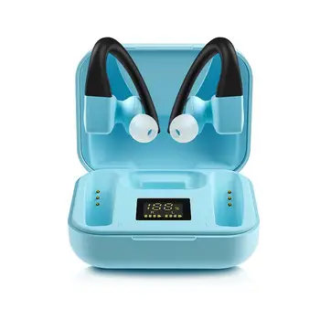 A Bluetooth-kompatibilis Fülhallgató Fülbe Horog Ergonomikus hifi Egyetemes Kényelmes zajcsökkentő Mikrofon Sport Sztereó