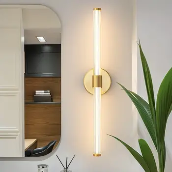Arany LED Fürdőszoba Hiúság Fények Berendezési Tükör Modern 360° - Os Lámpák Fali Világítás Bár a Parasztház Hálószoba, Nappali