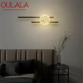 OULALA Modern Luxus Fali Lámpa Kreatív LED Pogácsát Beltéri Haza Dekoratív Világítás Sárgaréz Szerelvények