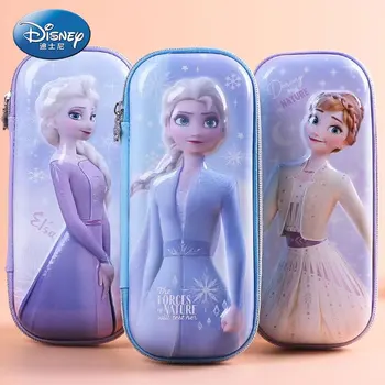 3D Disney Gyerekek tolltartó Anime Fagyasztott Hercegnő Elsa Anna Lányok Aranyos Nagy CapacityStationery Szervező Táska Gyermekek Ajándékok