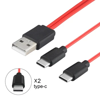 C-típusú Kábel Gyorsabb Töltés USB Dual USB-C Töltő Kábel Vezeték Két Eszközök Splitter töltőkábelt Csak a Főnök