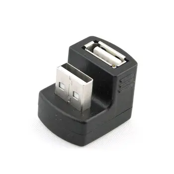 Cablecc CY Kábel Új Jobbra Ferde USB 2.0 Adapter Egy Férfi-Nő Kiterjesztését 90 180 Fokos Fekete