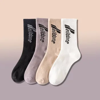 Dagály márka we11 levelet a férfiak a nők zokni minden mérkőzés divat dezodor verejték nedvszívó sport zokni ins tiszta pamut egyszínű zokni