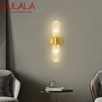 OULALA Modern Réz Fali Lámpa LED Arany, Réz Gyertyatartó Lámpa Luxuri Kreatív Dekoráció, Otthon Nappali, Hálószoba