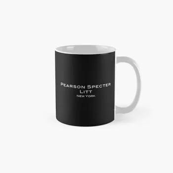 Megfelel A Pearson Specter Litt Fekete Co Bögre, Fényképes Ajándékok Nyomtatott Csésze Kávé Design Kép Tea Drinkware Kép Egyszerű Kezelni Kör