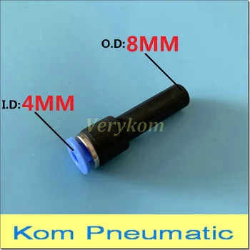 100/sok Pneumatikus 8MM, Hogy a 4 mm-es Cső, Tömlő Plug-in Szűkítő Levegő Illeszkedő Egyenlőtlen Műanyag Csökkenti a Cső Gyors Csatlakozó PGJ08-04 8-4