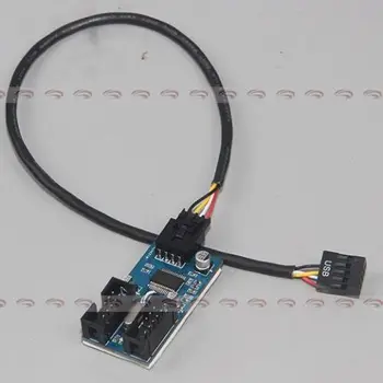 9 Pin Alaplapi USB-Fejléc 1. Férfi 2-Nő Hosszabbító Kábel 9P USB2.0 Port HUB 9PIN 30cm/1 ft