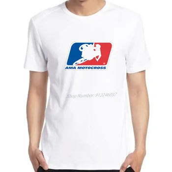 AMA MOTOCROSS Verseny Logo divat grafikus póló O-nyakú póló túlméretes póló Felső Póló Nyári Férfi ruházat