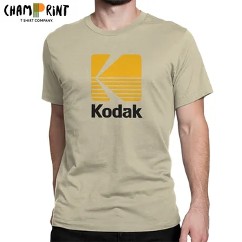 Férfi Kodak Fényképezőgép Film Póló Fotózás Logo-100% Pamut Felsők Vicces, Rövid Ujjú Kerek Galléros Póló Plusz Méret T-Shirt