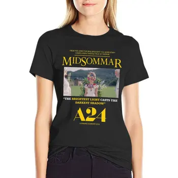 Midsommar Film Poszter T-Shirt Rövid ujjú vicces póló Nő pólók
