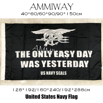AMMIWAY Bármilyen Méret A Könnyű Nap Tegnap Volt US NAVY SEALS Zászló Dekoráció Egyesült Államok Amerikai Haditengerészet Zászlók Bannerek