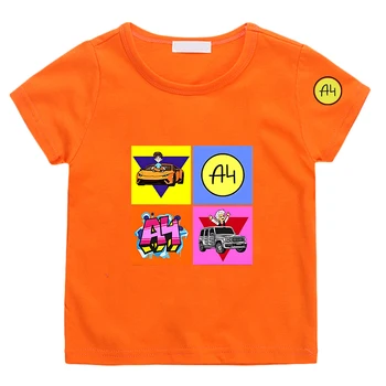 Merch A4-es póló Lányoknak Gyerekek T-shirt A4 Vlad Alkalmi Fiú Pamut 100% - Os Póló Gyerek Maximum Nyári Póló Мерч А4 Ruházat