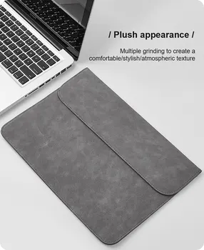RAINYEAR 15,6 hüvelykes PU Bőr Vízálló Laptop Sleeve, Anti Viselni Hordozható A Xiaomi Könyv Levegő
