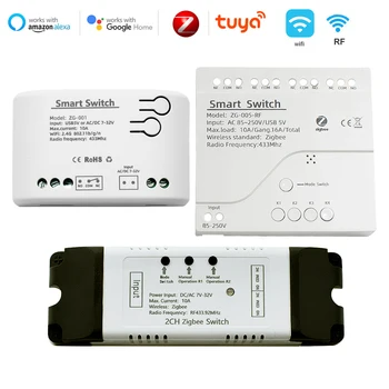 ZIGBEE Smart Switch, Wifi Modul Időzítő Relé Testület RF433 Vevő Vezérlő Alkalmazás Távirányító Időzítő Működik Alexa Átjáró Hub