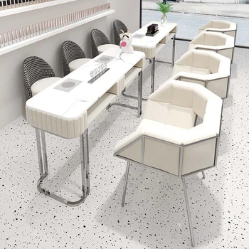 Fény Luxus Lap Köröm Asztalok, Modern Szalon Bútorok kozmetika Profi Manikűr Asztal Egyetlen Asztal Porszívó