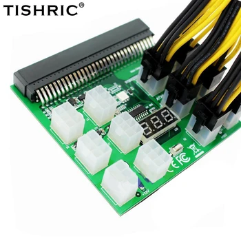 TISHRIC 12*6/17*6pin BTC Bányászat, Energia Átalakító Testület GPU TÁPEGYSÉG Teljesítmény Modul Szerver Átalakítás Kártya Adapter Breakout Board