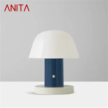 ANITA Északi Egyszerű asztali Lámpa Kortárs Márvány asztali Lámpa LED Haza Éjjeli Dekoráció