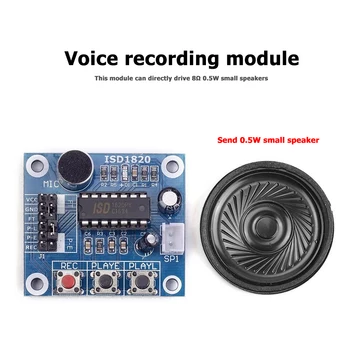 ISD1820 Hangfelvétel Készülék Modul Mikrofon, Hang, Audio Hangszóró Professzionális Hangfelvétel Lejátszás Igazgatóság