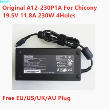Eredeti CHICONY 19.5 V 11.8 EGY 230 W A12-230P1A AC Adapter MSI GT62VR-6RE GT73EVR-7RE GT80-2QD GT76 Laptop, Tápegység Töltő