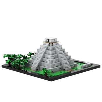 SETBRICKS MOC Maja Piramis, Építészet Buliding Blokkok Játékok Dekoráció Modell DIY Tégla Gyerekeknek, Születésnapi Ajándék Gyűjtemény