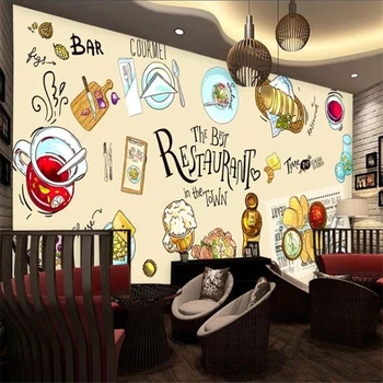 beibehang Egyéni háttérkép, 3d falfestmények, kézzel festett Nyugati étterem ínyenc étkezési TV háttér fal nappali 3d háttérkép