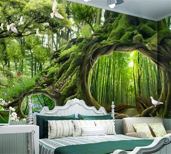 beibehang Egyéni háttérkép gyönyörű magic forest kávézó, gyerek szoba, társalgó, nappali, hálószoba, kanapé, TV háttérképet