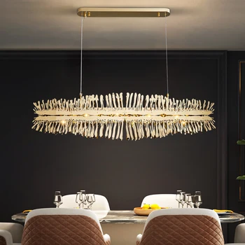 Modern art design arany csillár az étkező luxus konyha sziget lógni lámpa új, kreatív otthon dececor led lámpatest