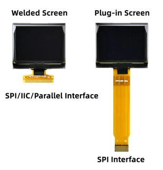 IPS 1.32 hüvelyk 16PIN/25PIN Fehér OLED Képernyő SSD1327 Meghajtó IC-SPI/I2C/8 bites Párhuzamos Interfész 128*96