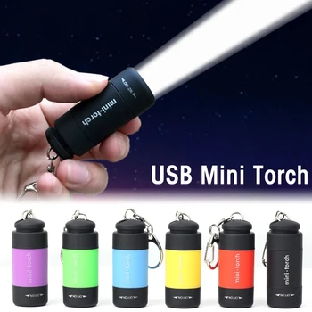 Mini USB XPE Elemlámpa, Hordozható USB Tölthető Zseblámpa LED Teleszkópos Zoom Kemping Lámpa Kültéri Kézi Fáklya Tartozékok