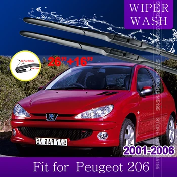 Autó Ablaktörlő lapát Peugeot 206 206+ 206sw 206cc 2001 2002 2003 2004 2005 2006 Szélvédő Ablaktörlő Autó Accessccessories