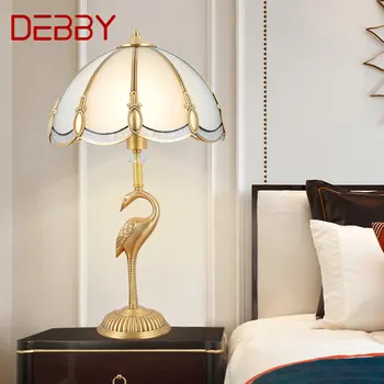 DEBBY Kortárs Arany Réz asztali Lámpa LED Réz Kreatív Dekoráció asztali Lámpa Otthoni Élő ágyas Szoba