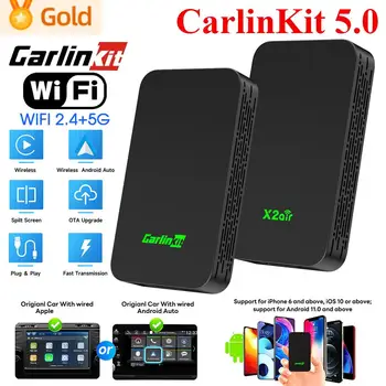 CarlinKit 5.0 2air/4.0/3.0 Vezeték nélküli carplay Android Auto AI Doboz Autó, Play Vezeték nélküli Adapter Okos Autó WiFi Bluetooth Automatikus Csatlakozás