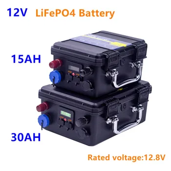 12V LiFePO4 Akkumulátor 30AH 15AH akkumulátor 12v 15ah 30ah akkumulátor, vízálló Lítium-vas-foszfát akkumulátor
