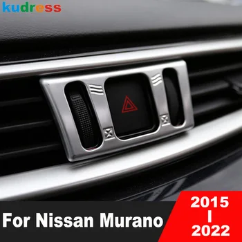Nissan Murano A 2015-2020 Közötti 2021 2022 Matt Autó Center Szellőző Berendezés Figyelmeztető Lámpa Kapcsoló Gomb Fedezze Berendezés Belső Kiegészítők